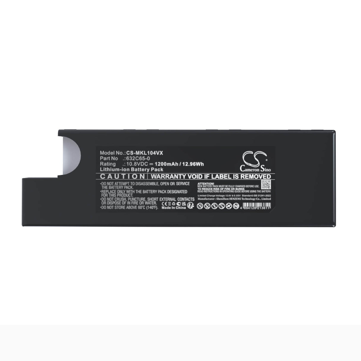 10.8V, Li-ion, 1200mAh, Vacuum battery fits Makita, Cl104d Cordless Cleaner, 12.96Wh Vacuum Cameron Sino Technology Limited