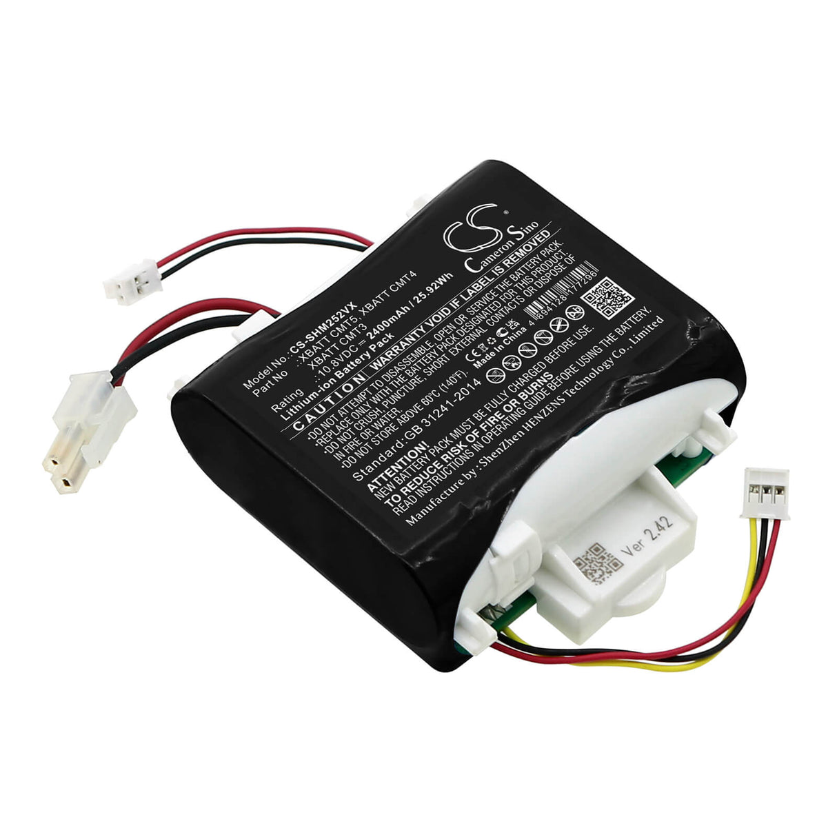 10.8V, Li-ion, 2400mAh, Vacuum battery fits Shark, Qm250, Vacmop Pro, Vm251, 25.92Wh Vacuum Cameron Sino Technology Limited (Suspended)