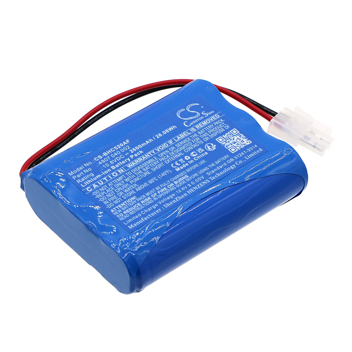 10.8V, Li-ion, 2600mAh, Smart Home Battery fits Becker, 2447-3007-520, 2447-3031-01, 28.08Wh Smart Home Cameron Sino Technology Limited