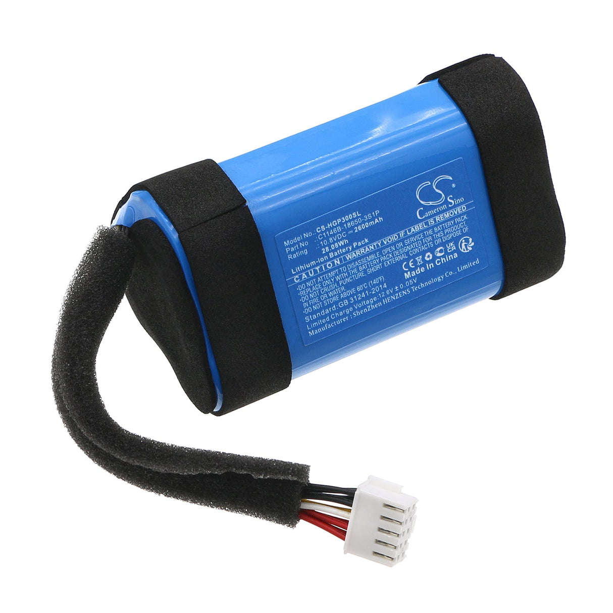 10,8V, Li-ion, 2600mAh, Batterie de haut-parleur compatible avec Harman/kardon, Go + Play 3, 28,08Wh Haut-parleur Cameron Sino Technology Limited