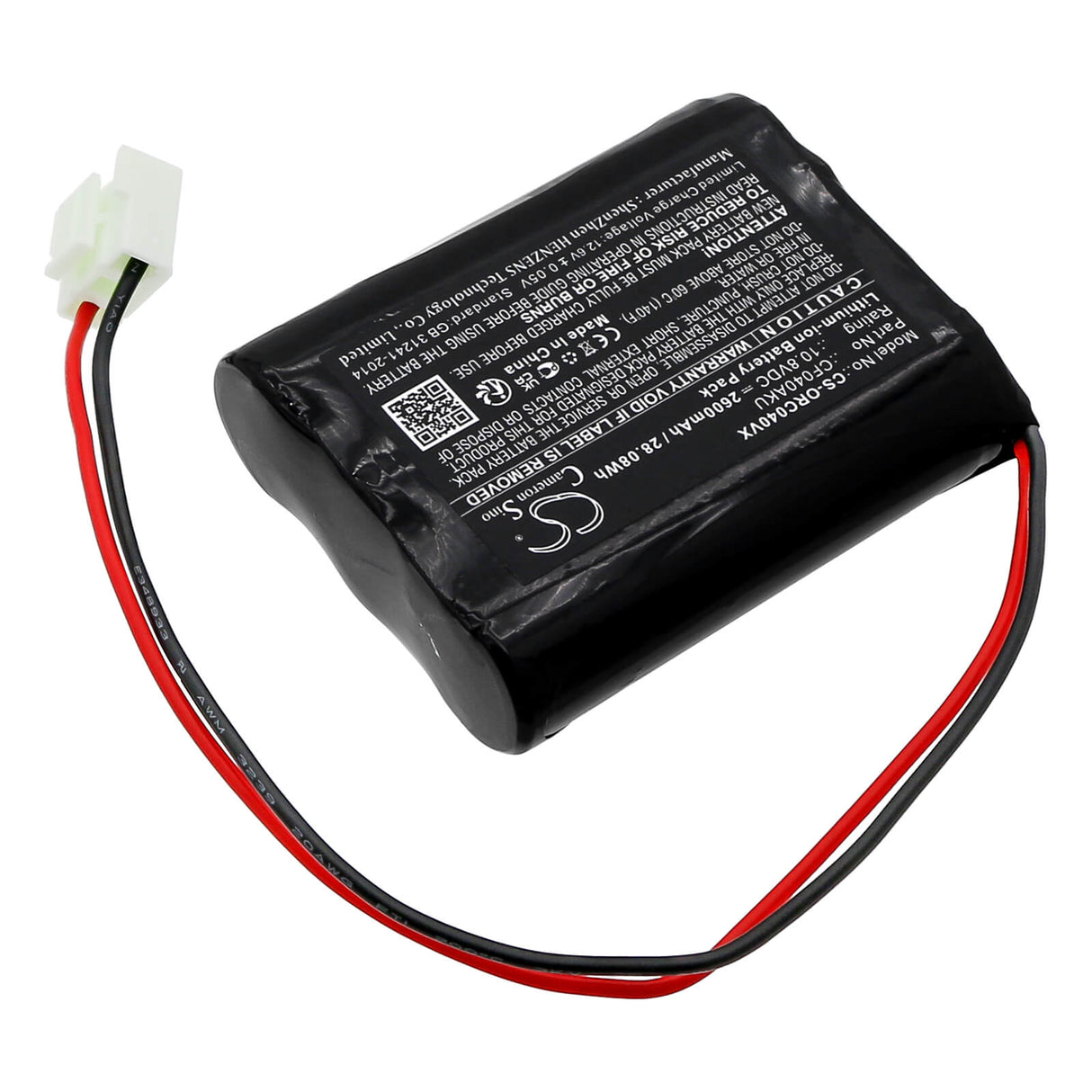 10.8v, Li-ion, 2600mah, Vacuum Battery Fits Orca 40, 28.08wh Vacuum Cameron Sino Technology Limited