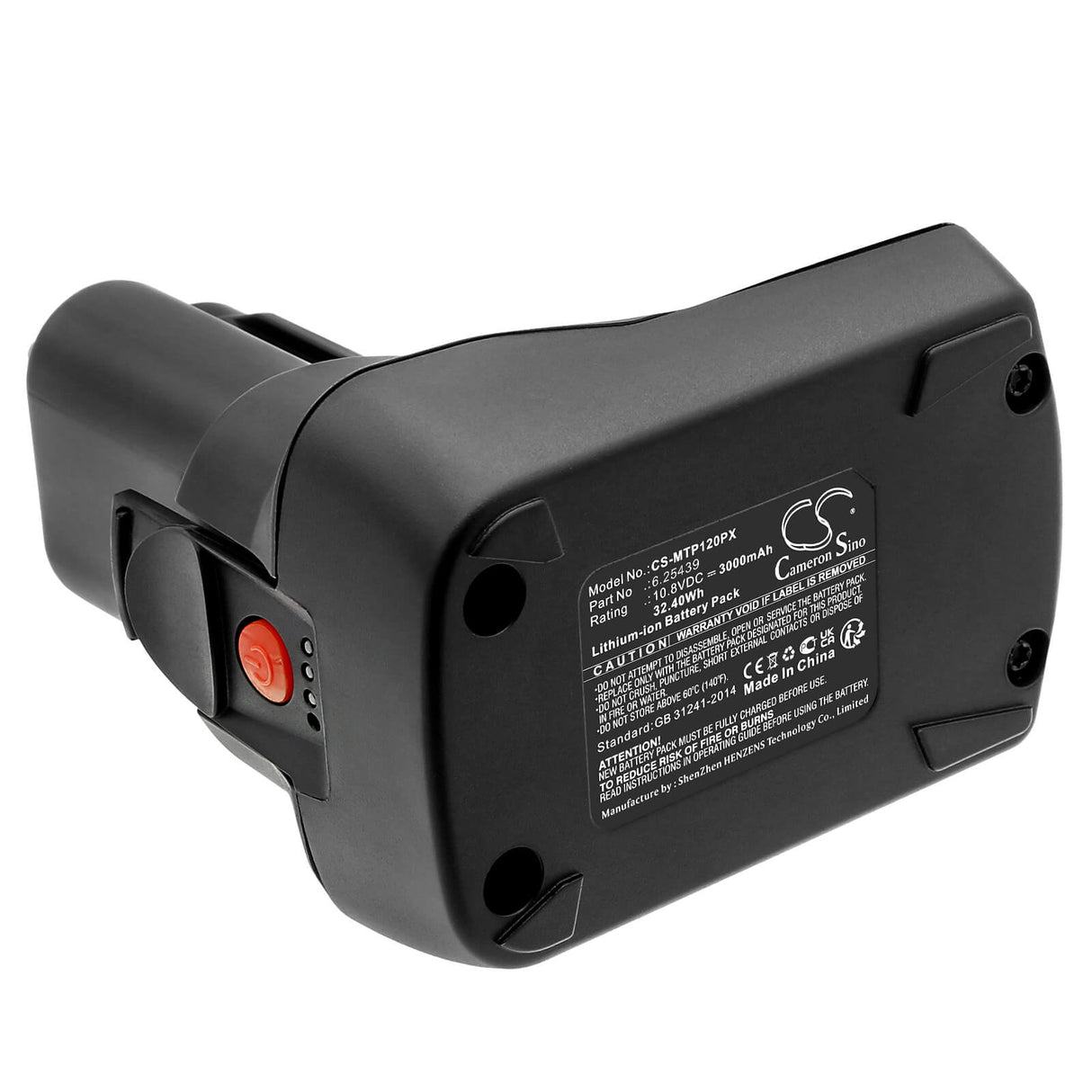 10.8V, Li-ion, 3000mAh, batterie pour outils électriques compatible avec Metabo, 6.25439, Powerimpact 12, Powerled 12, 32.4Wh outils électriques Cameron Sino Technology Limited (outils électriques)