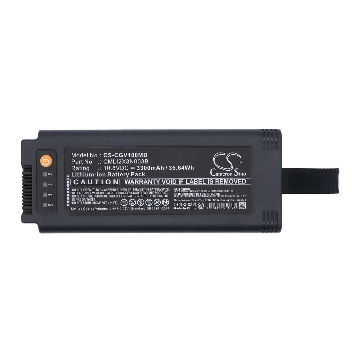 10.8V, Li-ion, 3300mAh, Medical battery fits Comen, Cml11x3n004b, V1 Portable Ventilator, 35.64Wh Medical Cameron Sino Technology Limited (Medical)