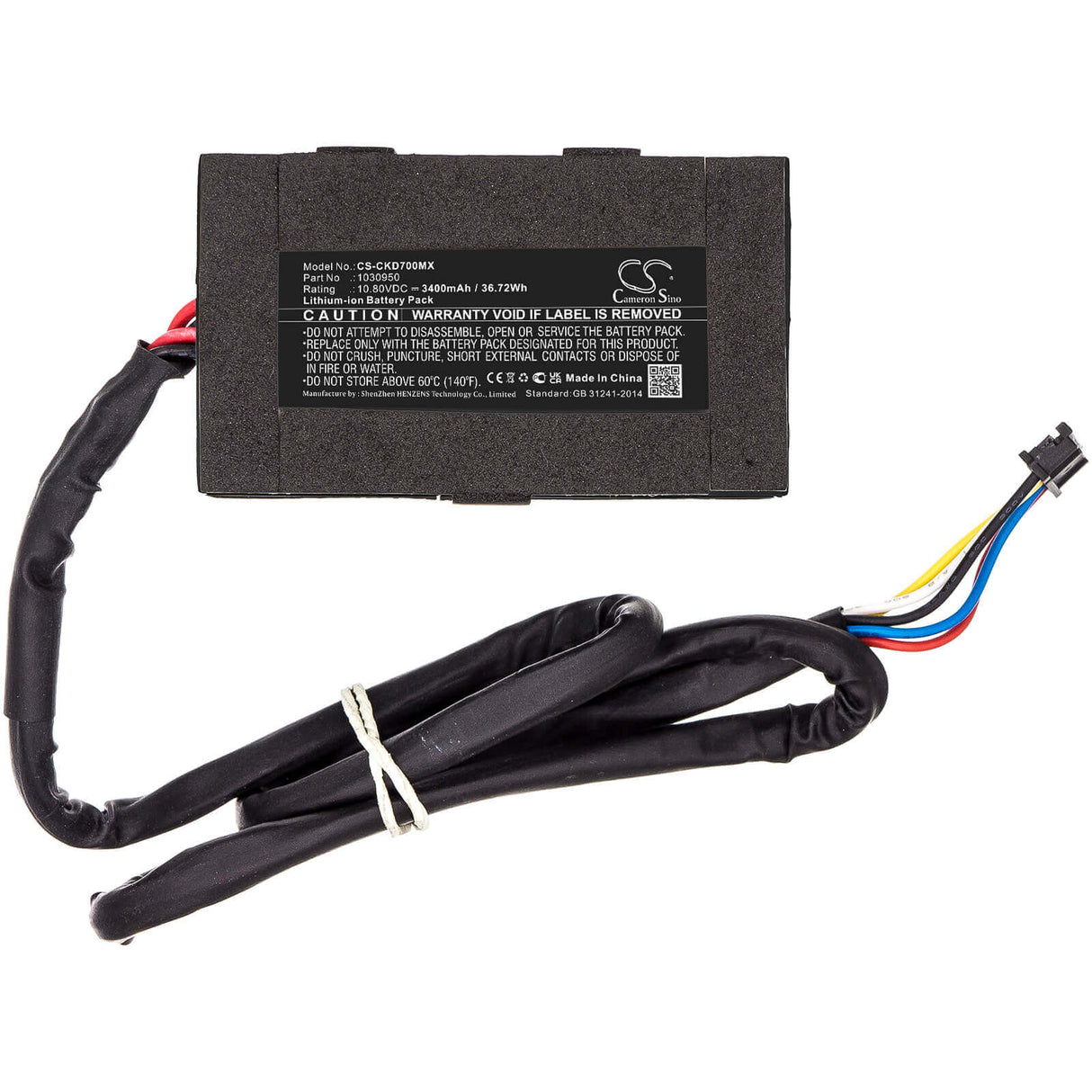 10.8V, Li-ion, 3400mAh, Medical battery fits Covidien, Medtronic, 1030950, Kendall Scd 700, 36.72Wh Medical Cameron Sino Technology Limited (Medical)
