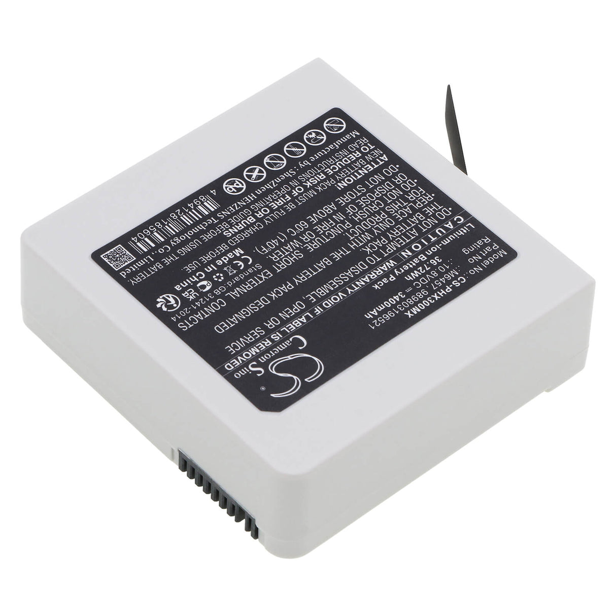 10.8V, Li-ion, 3400mAh, Batterie médicale compatible avec Philips, 989803196521, 867030, 867033, 36.72Wh Médical Cameron Sino Technology Limited (Suspendu)
