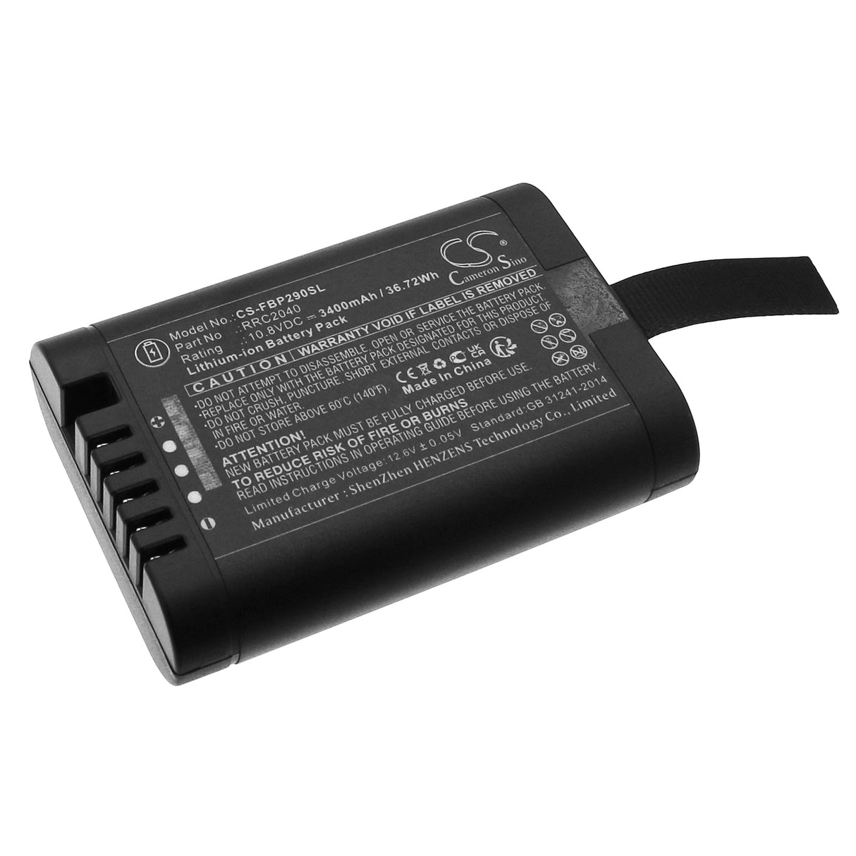 10.8V, Li-ion, 3400mAh Equipment, Survey, Test Battery fits Exfo, Axs-200 Otdr, 36.72Wh Equipment, Survey, Test Cameron Sino Technology Limited