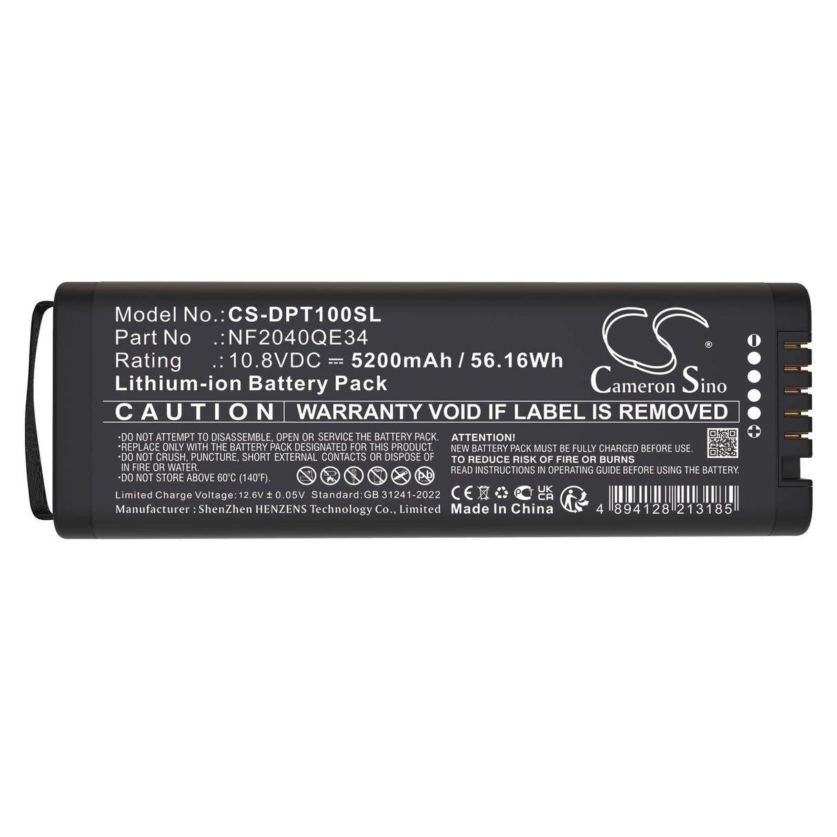 Cameron Sino CS-DPT100SL Replacement Battery for Defelsko PosiTest HHD – 10.8V 5200mAh Li-ion Equipment, Survey, Test Cameron Sino Technology Limited