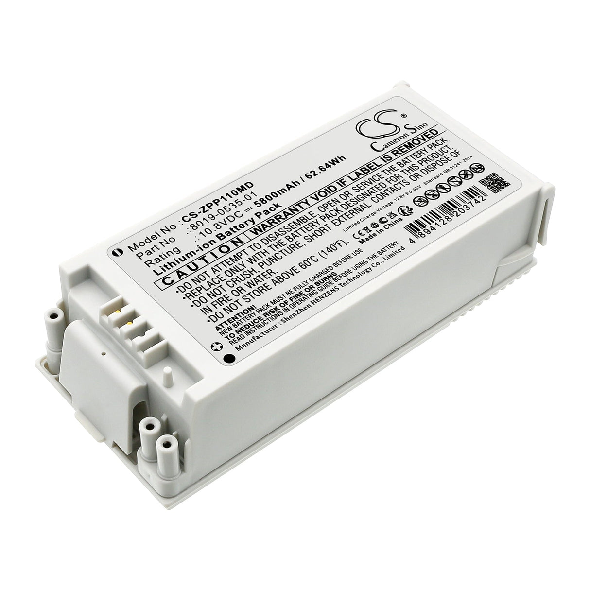 10.8v, Li-ion, 5800mah, Medical Battery Fits Zoll Aed Pro, Cct, 62.64wh Medical Cameron Sino Technology Limited (Medical)
