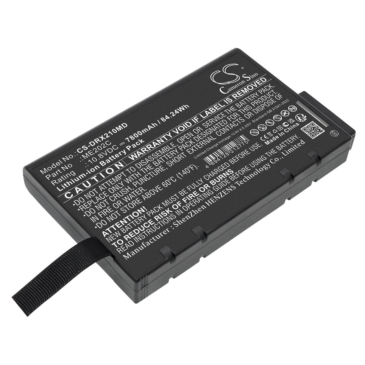 10.8V, Li-ion, 7800mAh, Medical battery fits Drager, Oxylog 2000 Plus, Oxylog 2000+, 84.24Wh Medical Cameron Sino Technology Limited (Medical)