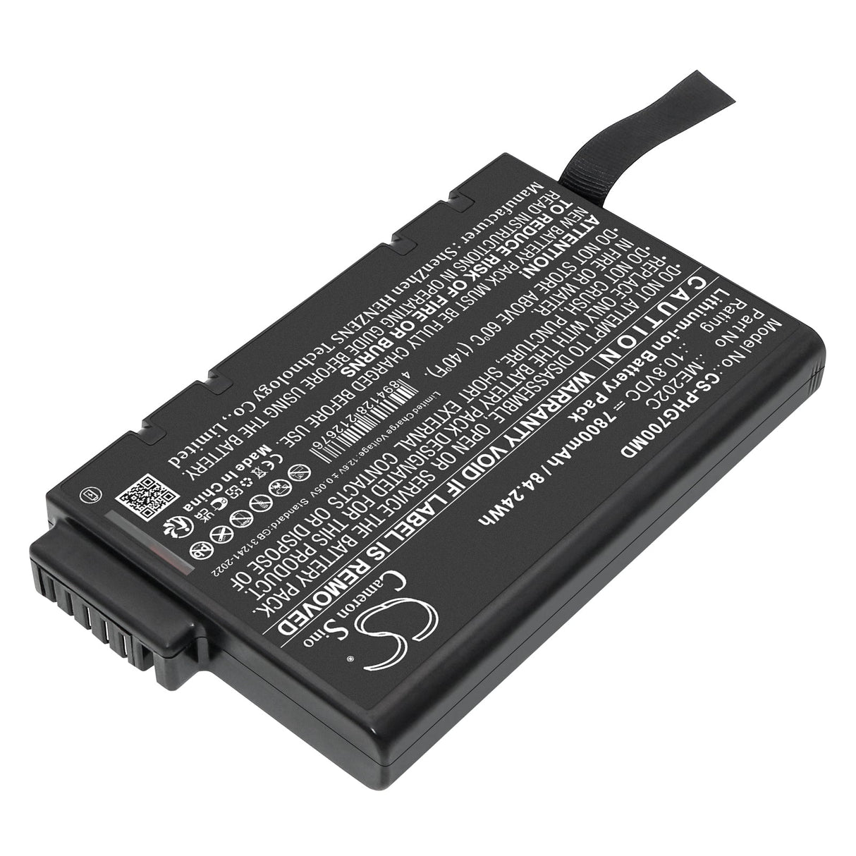 10.8V, Li-ion, 7800mAh, Medical battery fits Philips, Goldway G70, Battery model Me202c, 84.24Wh Medical Cameron Sino Technology Limited (Medical)