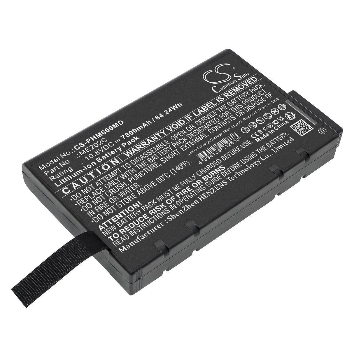 10.8V, Li-ion, 7800mAh, Medical battery fits Philips, Suresign ( 863283), Suresigns V24e, 84.24Wh Medical Cameron Sino Technology Limited (Medical)
