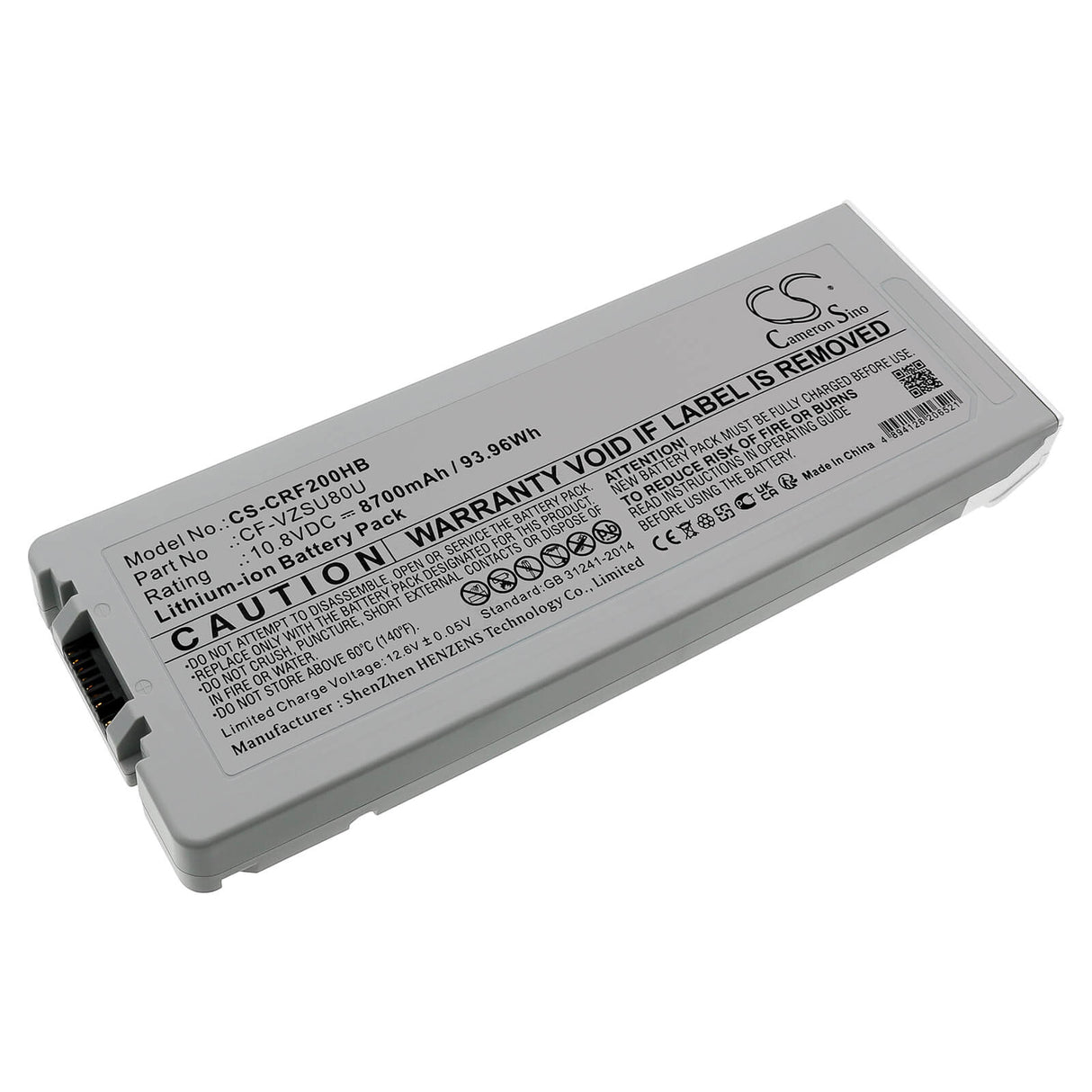 10.8V, Li-ion, 8700mAh Notebook, Laptop Battery fits Panasonic, Toughbook Cf-c2, Toughbook Cf-c2 Mk1, 93.96Wh Notebook, Laptop Cameron Sino Technology Limited