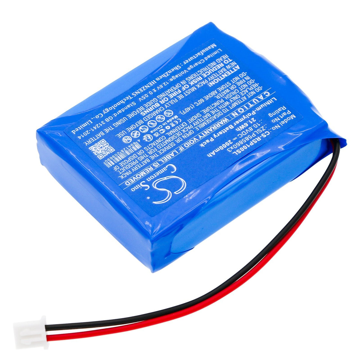 10,8V, Li-Polymer, 2000mAh, batterie de caisse enregistreuse compatible avec Ratiotec, Rapidcount Compact, 21,6Wh Caisse enregistreuse Cameron Sino Technology Limited