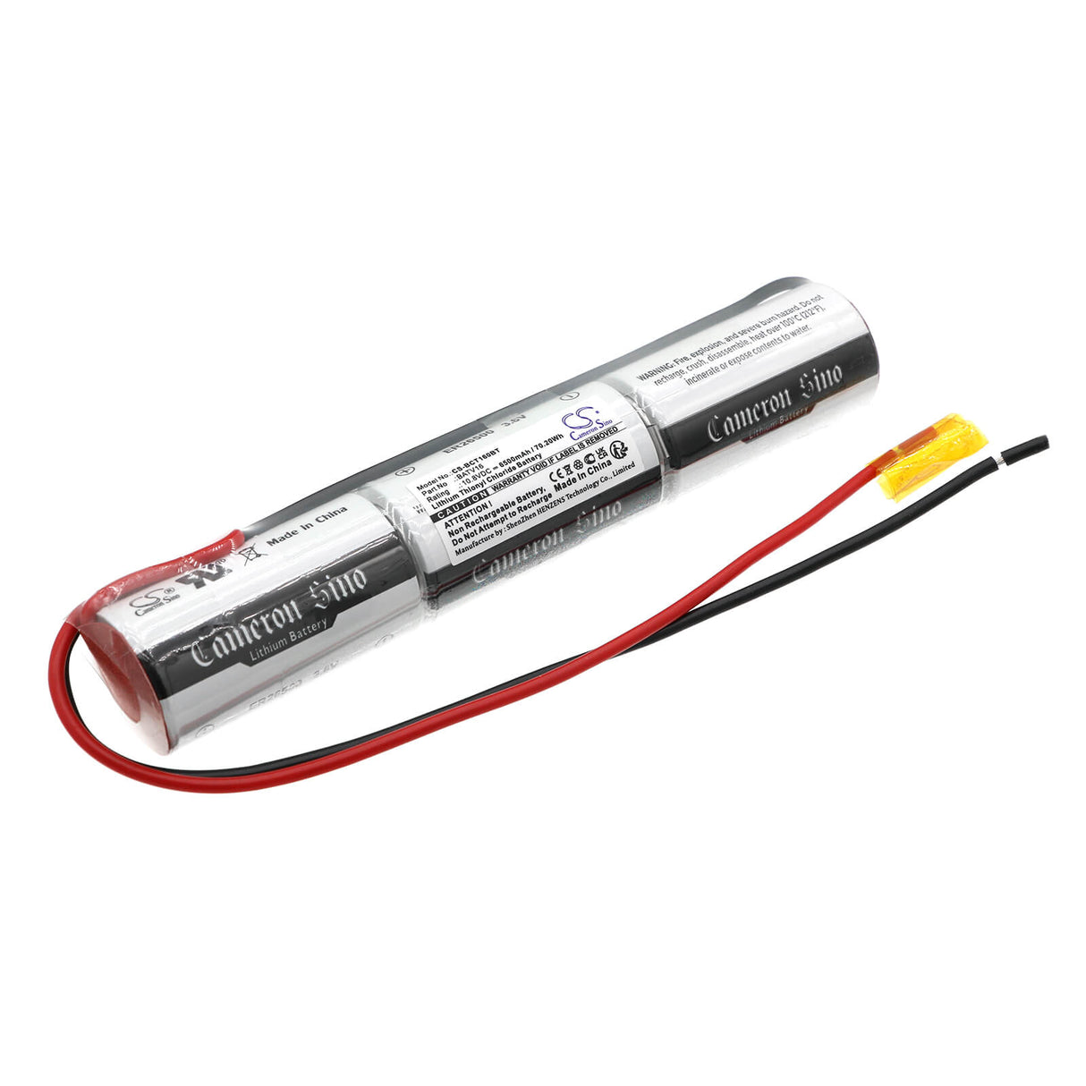 10.8v, Li-socl2, 6500mah, Alarm Battery Fits Daitem, C104 Compact, Dc643, 70.20wh Alarm System Cameron Sino Technology Limited