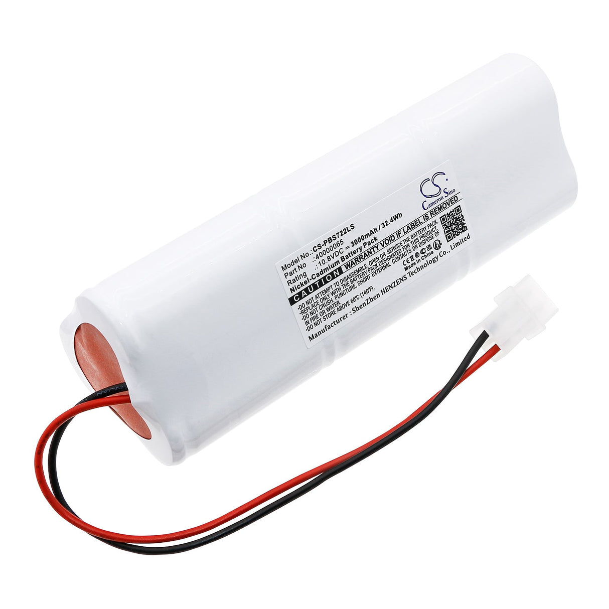 10.8V, Ni-CD, 3000mAh, Batterie d'éclairage d'urgence compatible avec Philips, 40000021, 40000021, 40000065, 32.4Wh Éclairage d'urgence Cameron Sino Technology Limited