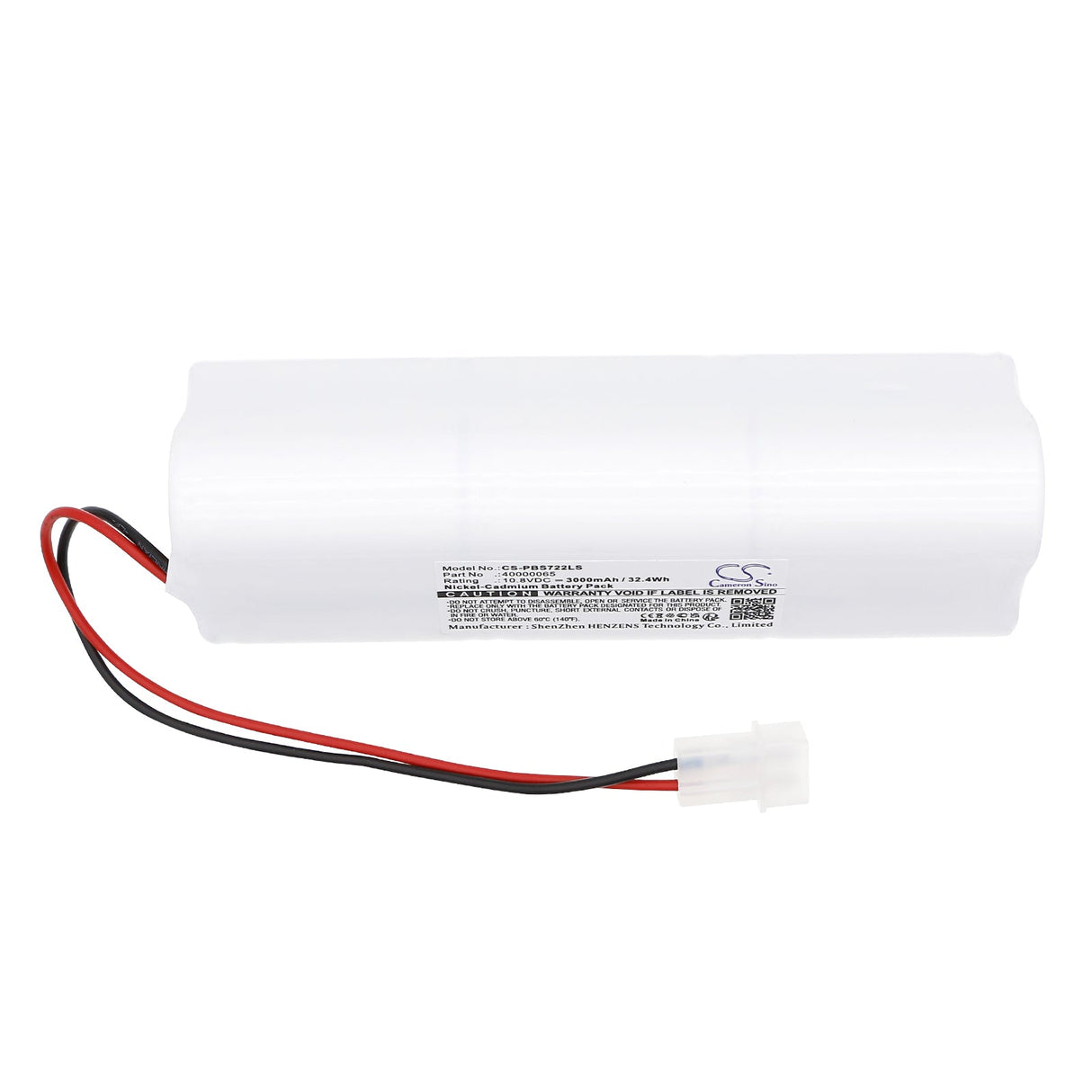 10.8V, Ni-CD, 3000mAh, Batterie d'éclairage d'urgence compatible avec Philips, 40000021, 40000021, 40000065, 32.4Wh Éclairage d'urgence Cameron Sino Technology Limited