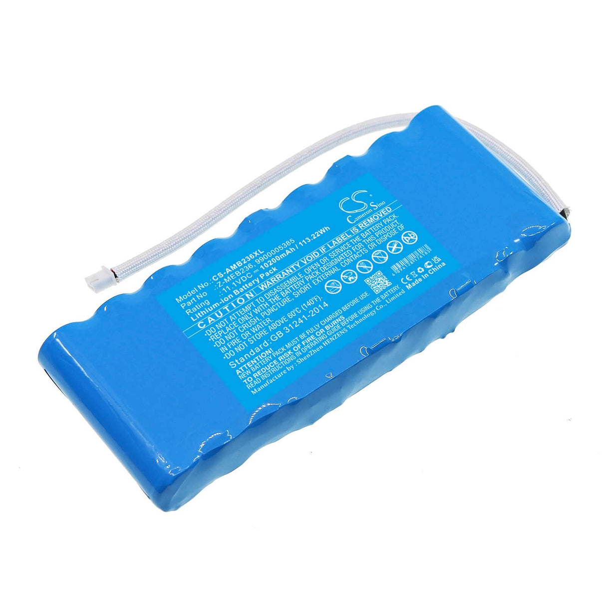 11.1V, Li-ion, 10200mAh, Batterie d'éclairage compatible avec American Dj, 9900005385, Jelly Go Par64 Rgba, Mega Go Par64 Rgba, 113.22Wh Éclairage & Studio Cameron Sino Technology Limited (Marchandises Dangereuses)