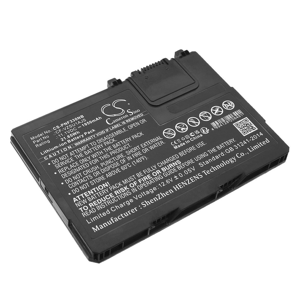 11.1V, Li-ion, 1950mAh Notebook, Laptop Battery fits Panasonic, Toughbook Cf-33, Toughbook Cf-33aehfatg, 21.65Wh Notebook, Laptop Cameron Sino Technology Limited