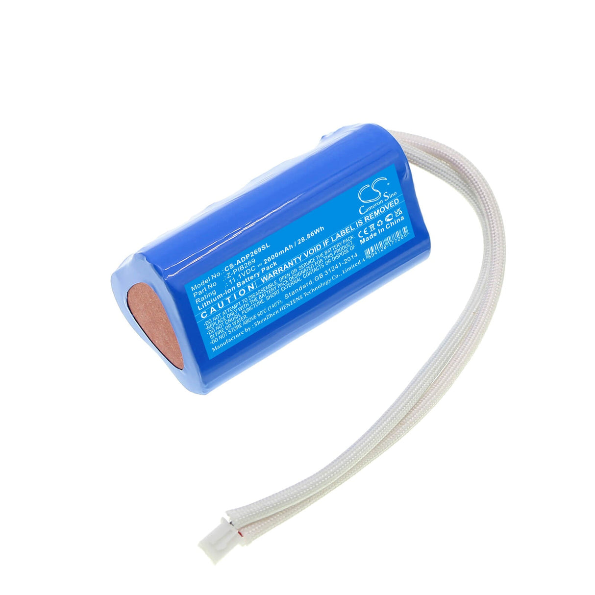 11.1V, Li-ion, 2600mAh, Batterie d'éclairage compatible avec American Dj, Z-pib269, Pinpoint Gobo, Pinpoint Gobo Color, 28.86Wh Éclairage & Studio Cameron Sino Technology Limited