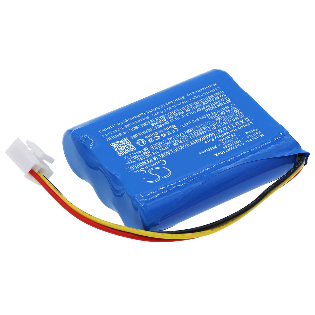 11.1V, Li-ion, 2600mAh, Vacuum battery fits Ecovacs, Tbw60, W720, W733, 28.86Wh Vacuum Cameron Sino Technology Limited