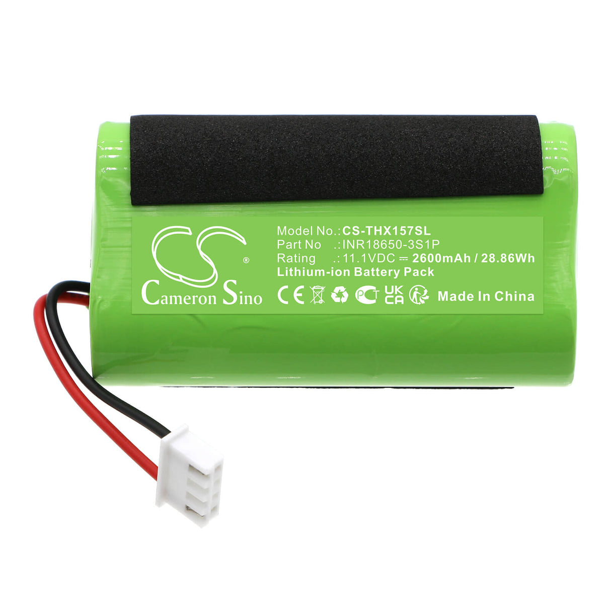 11.1v, Li-ion, 2600mah, Batterie de compresseur d'air compatible avec Technaxx, Tx-157, 28.86wh Compresseur d'air Cameron Sino Technology Limited