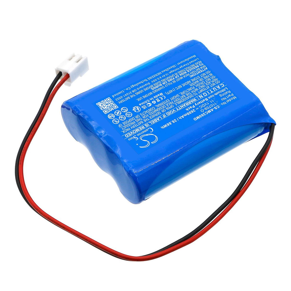 11.1V, Li-ion, 2600mAh, Batterie médicale compatible avec Atoms, Carry Care 26, Cc26, 28.86Wh Medical Cameron Sino Technology Limited (Médical)