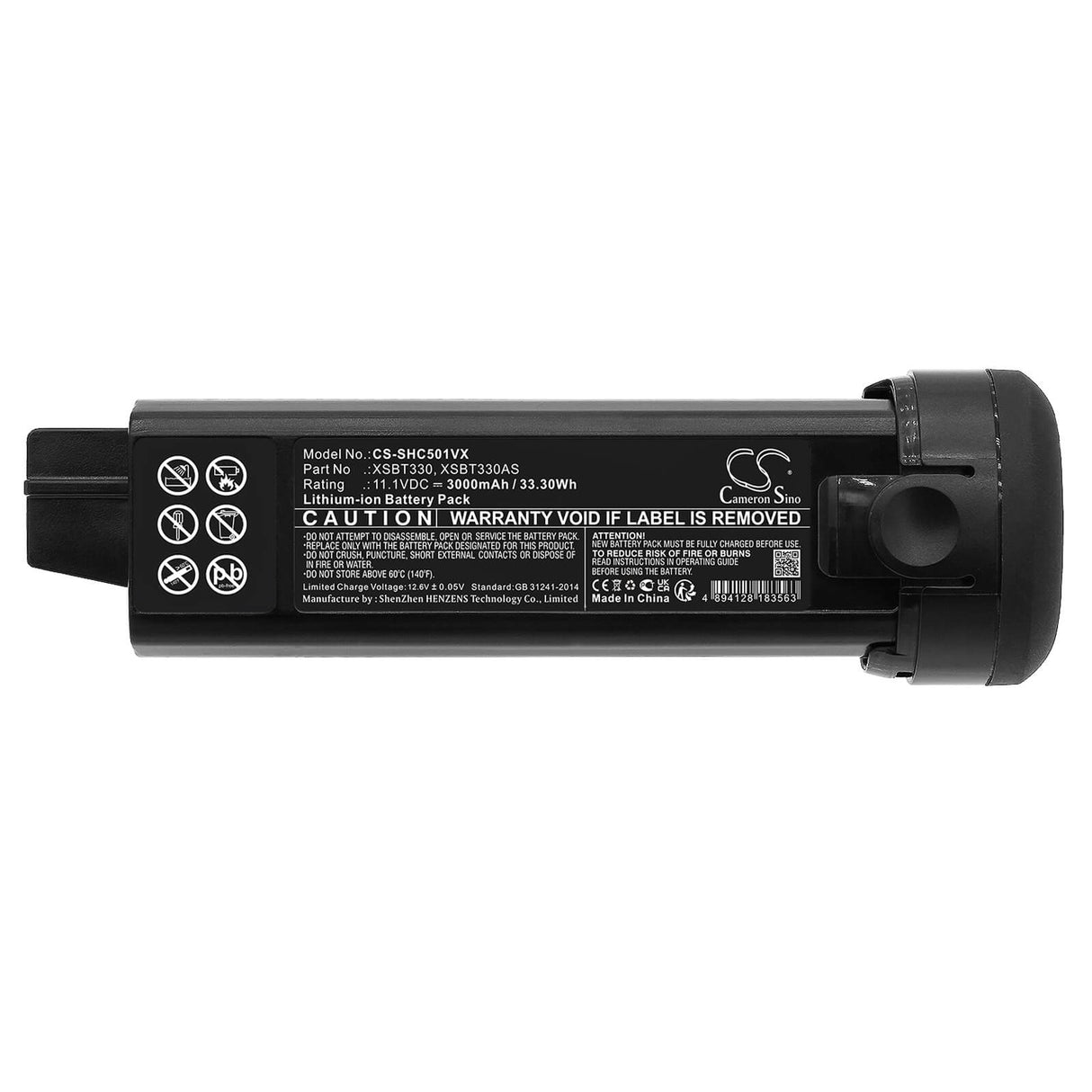 11.1V, Li-ion, 3000mAh, Vacuum battery fits Shark, Evopower System Flex Cs200j, Evopower System Flex Cs401j, Evopower System Flex Cs501j, 33.30Wh Vacuum Cameron Sino Technology Limited