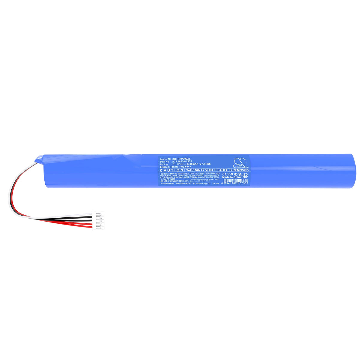 11.1V, Li-ion, 3400mAh, Batterie de haut-parleur compatible avec Philips, Fidelio P9, P9blk/98, 37.74Wh Haut-parleur Cameron Sino Technology Limited