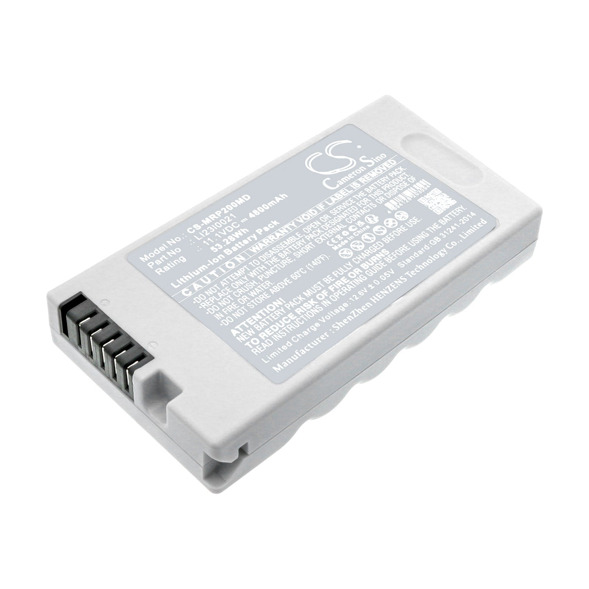 11.1V, Li-ion, 4800mAh, Medical battery fits Mindray, 0146-00-0091-01, Dp-10, Dp-10vet, 53.28Wh Medical Cameron Sino Technology Limited (Medical)
