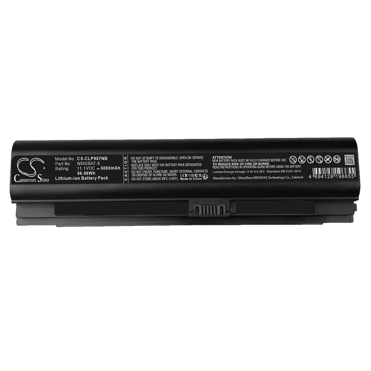 11.1v, Li-ion, 5050mah, Battery Fits Clevo, N950kp6, N950td, 56.06wh Notebook, Laptop Cameron Sino Technology Limited
