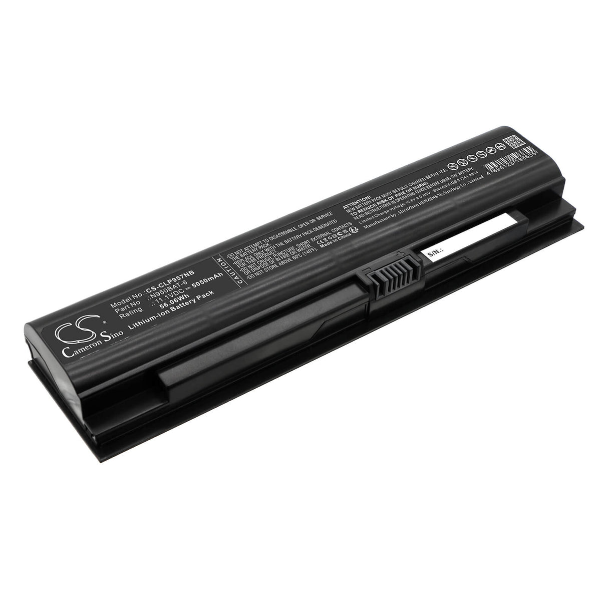 11.1v, Li-ion, 5050mah, Battery Fits Clevo, N950kp6, N950td, 56.06wh Notebook, Laptop Cameron Sino Technology Limited