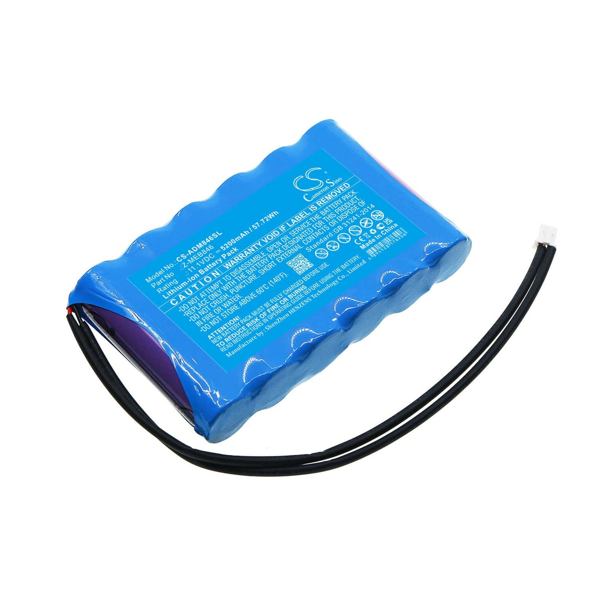 11.1V, Li-ion, 5200mAh, Lighting battery fits American Dj, Z-meb846, Mega Go Flood Par Ho, 57.72Wh Lighting & Studio Cameron Sino Technology Limited