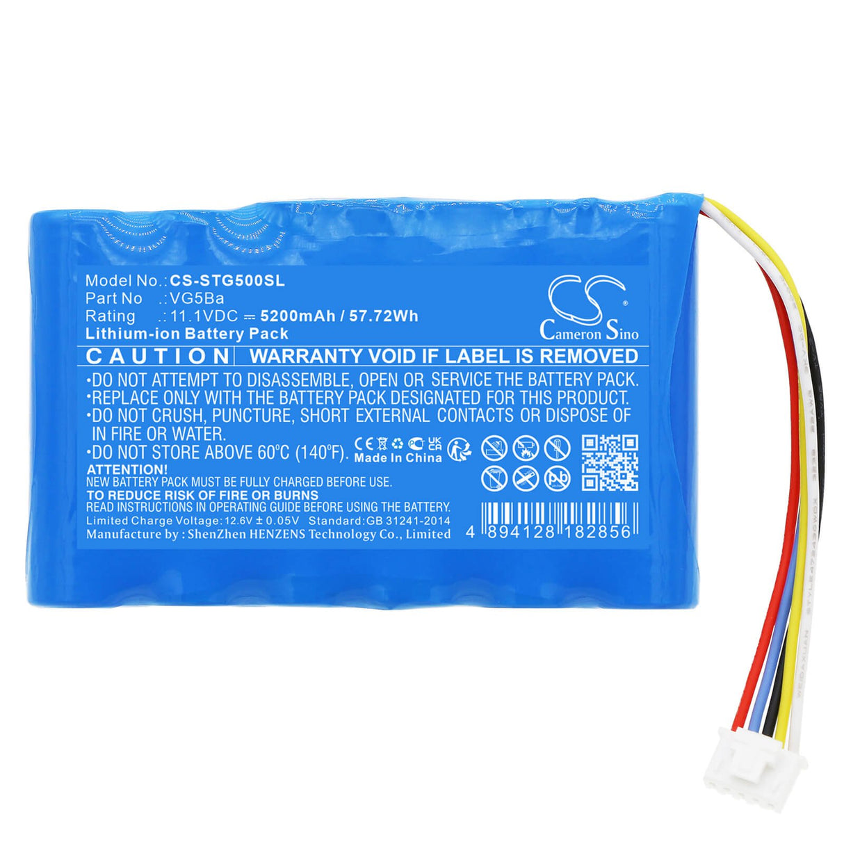 11.1V, Li-ion, 5200mAh, Speaker battery fits Soundcast, Vg5, 57.72Wh Speaker Cameron Sino Technology Limited