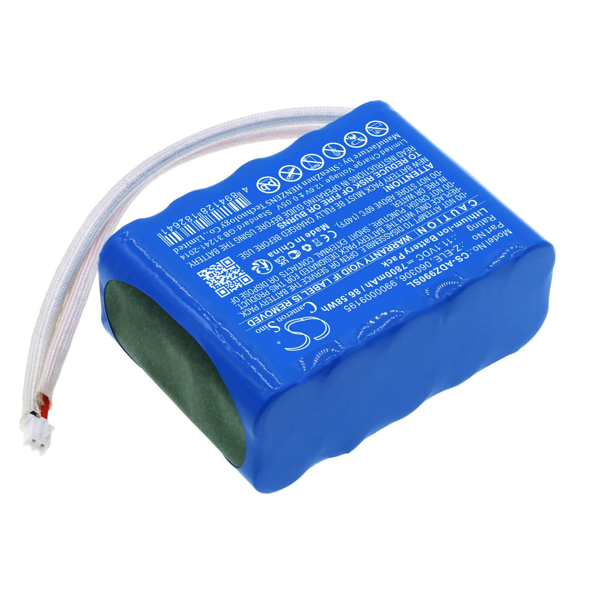 11.1V, Li-ion, 7800mAh, Lighting battery fits American Dj, 60306, Element, 86.58Wh Lighting & Studio Cameron Sino Technology Limited