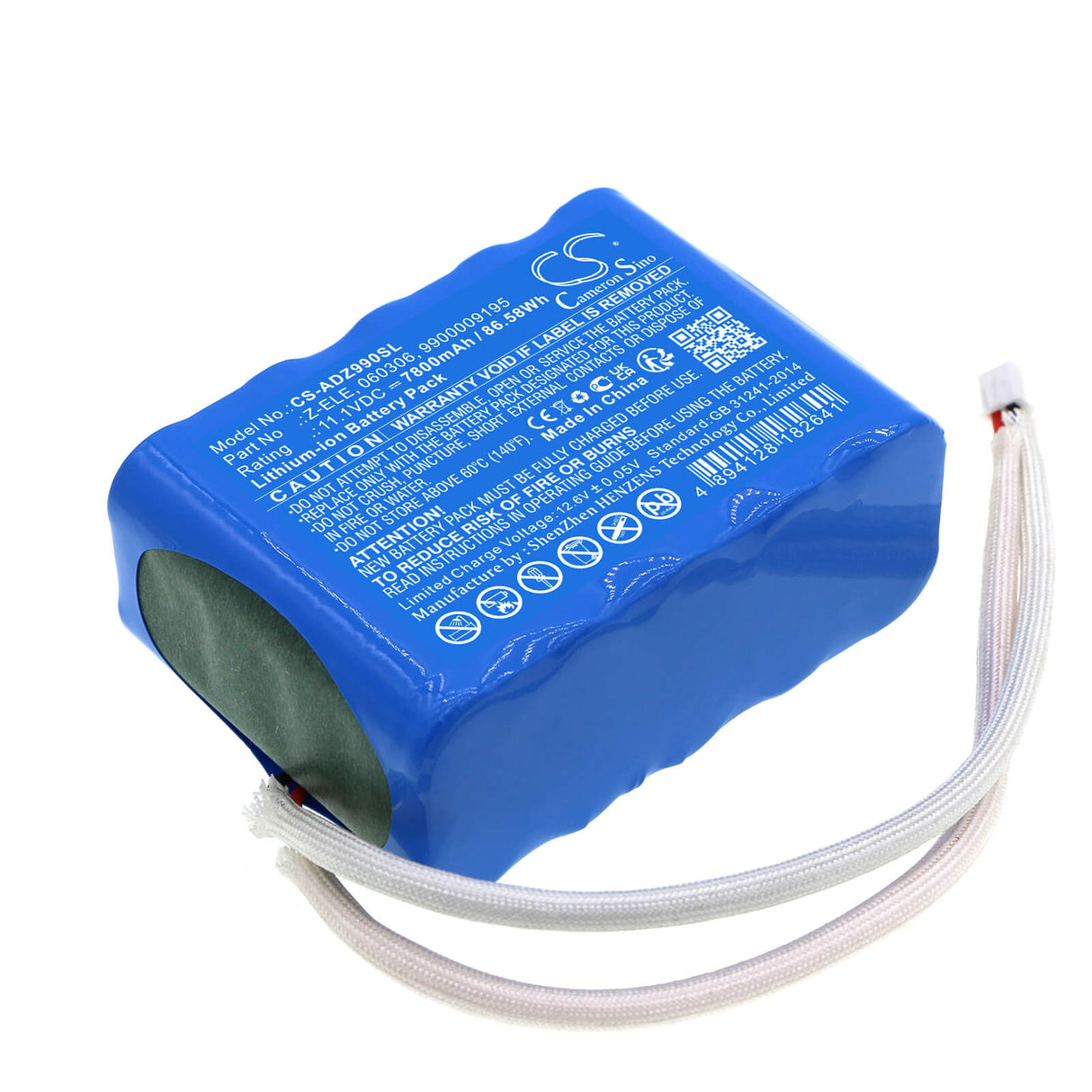 11.1V, Li-ion, 7800mAh, Lighting battery fits American Dj, 60306, Element, 86.58Wh Lighting & Studio Cameron Sino Technology Limited