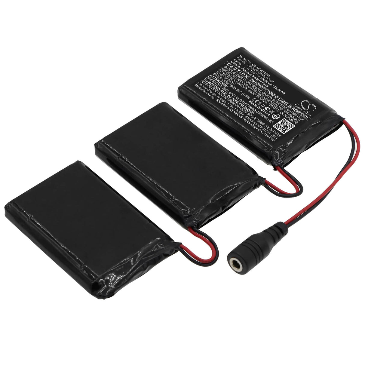 11.1V, Li-Polymer, 3000mAh, batterie pour vêtements chauffants compatible avec Macna, K-bat-12volt-3.0a, Gants 12v 3a 3, 33.3Wh Vêtements chauffants Cameron Sino Technology Limited