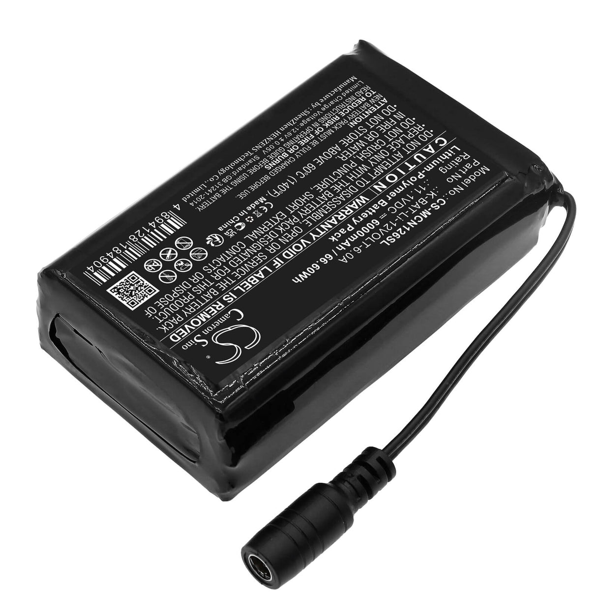 11.1V, Li-Polymer, 6000mAh, Heated Clothes battery fits Macna, K-bat-li-12volt-6.0a, Li-po 12v 6a, 66.6Wh Heated Clothes Cameron Sino Technology Limited