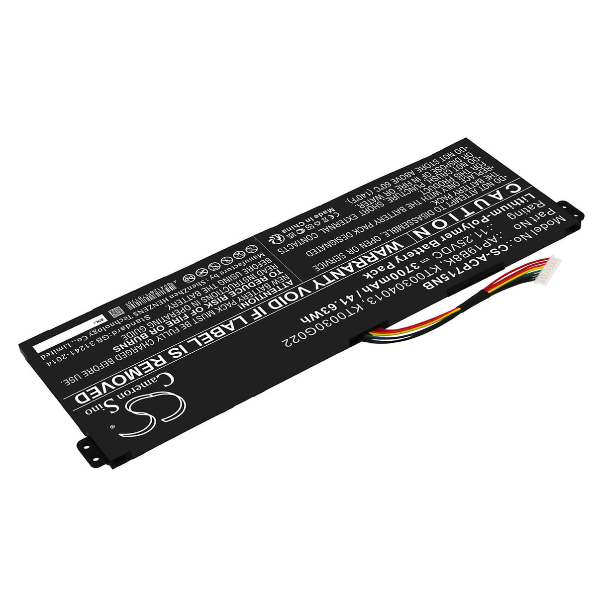 11.25v, Li-ion, 3700mah, Battery Fits Acer, Aspire 3 A314-22-a1yy, Aspire 3 A314-22-r029, 41.63wh Notebook, Laptop Cameron Sino Technology Limited