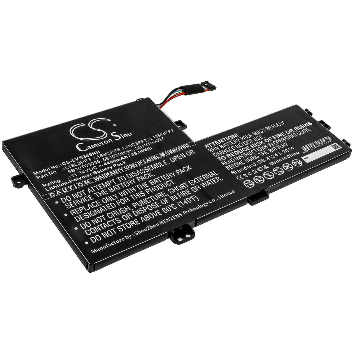 11.34v, Li-polymer, 4400mah, Battery Fit's Lenovo, Ideapad C340 15, Ideapad C340-15iil 81xj0047au, Ideapad C340-15iil 81xj0048au Notebook, Laptop Cameron Sino Technology Limited