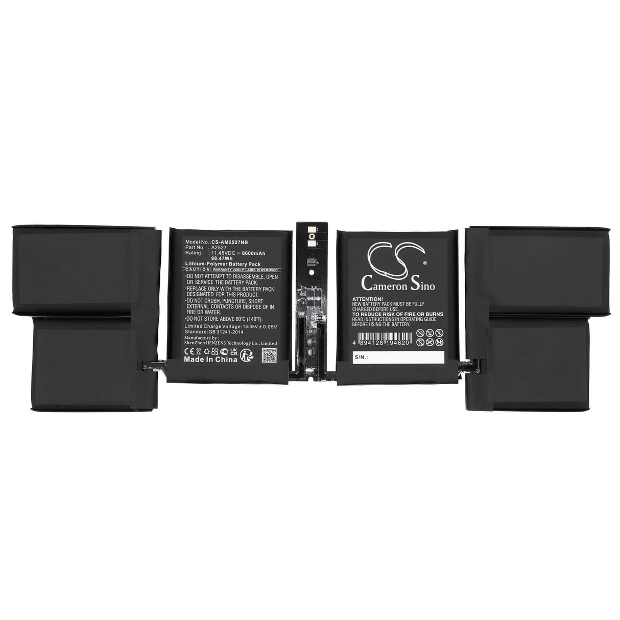 11.45v, Li-polymer, 6950mah, Battery Fits Apple, Emc 3651, Macbook 16" A2485 Late 2021, 79.58wh Notebook, Laptop Cameron Sino Technology Limited