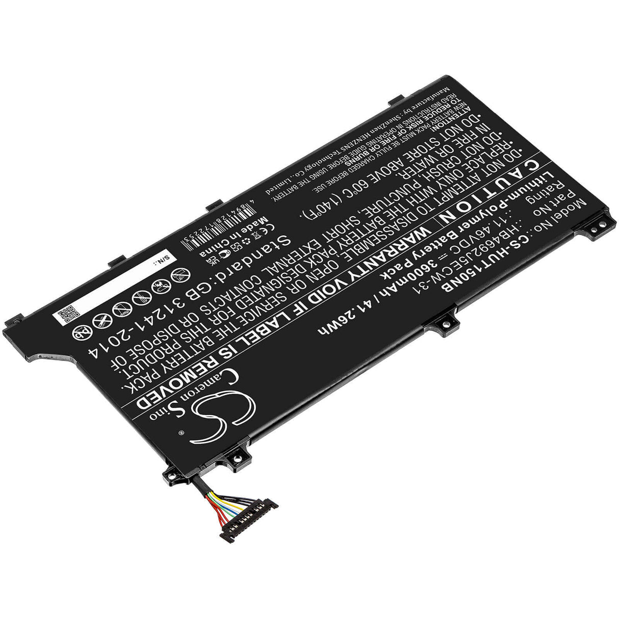 11.46v, Li-ion, 3600mah, Battery Fit's Huawei, Hly-19r, Kpl-woob, Magicbook 14, 41.26wh Notebook, Laptop Cameron Sino Technology Limited
