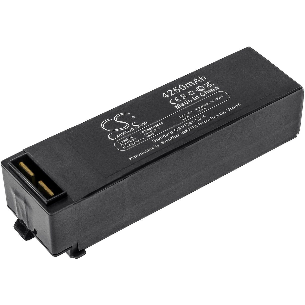 11.4V, Li-Polymer, 4250mAh, Drones battery fits Swellpro, Cdc01 0004, Spry, Spry+, 48.45Wh Drones Cameron Sino Technology Limited