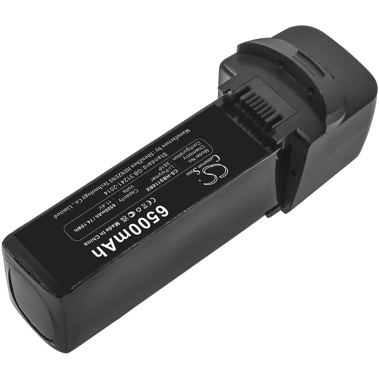 11.4V, Li-Polymer, 6500mAh, Drones battery fits Hubsan, 9834117, Zino Pro Plus, Zino Pro+, 74.1Wh Drones Cameron Sino Technology Limited