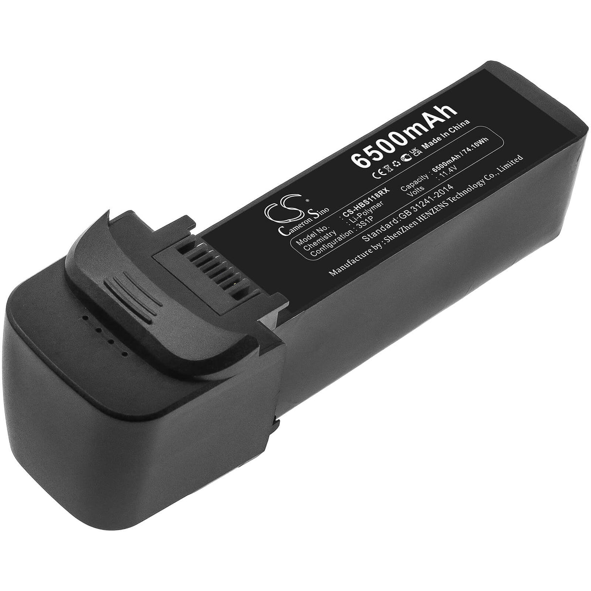 11.4V, Li-Polymer, 6500mAh, Drones battery fits Hubsan, 9834117, Zino Pro Plus, Zino Pro+, 74.1Wh Drones Cameron Sino Technology Limited