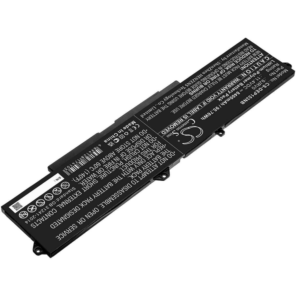 11.4v, 8400mah, Li-polymer Battery Fit's Dell, Precision 15 3561, 95.76wh Notebook, Laptop Cameron Sino Technology Limited