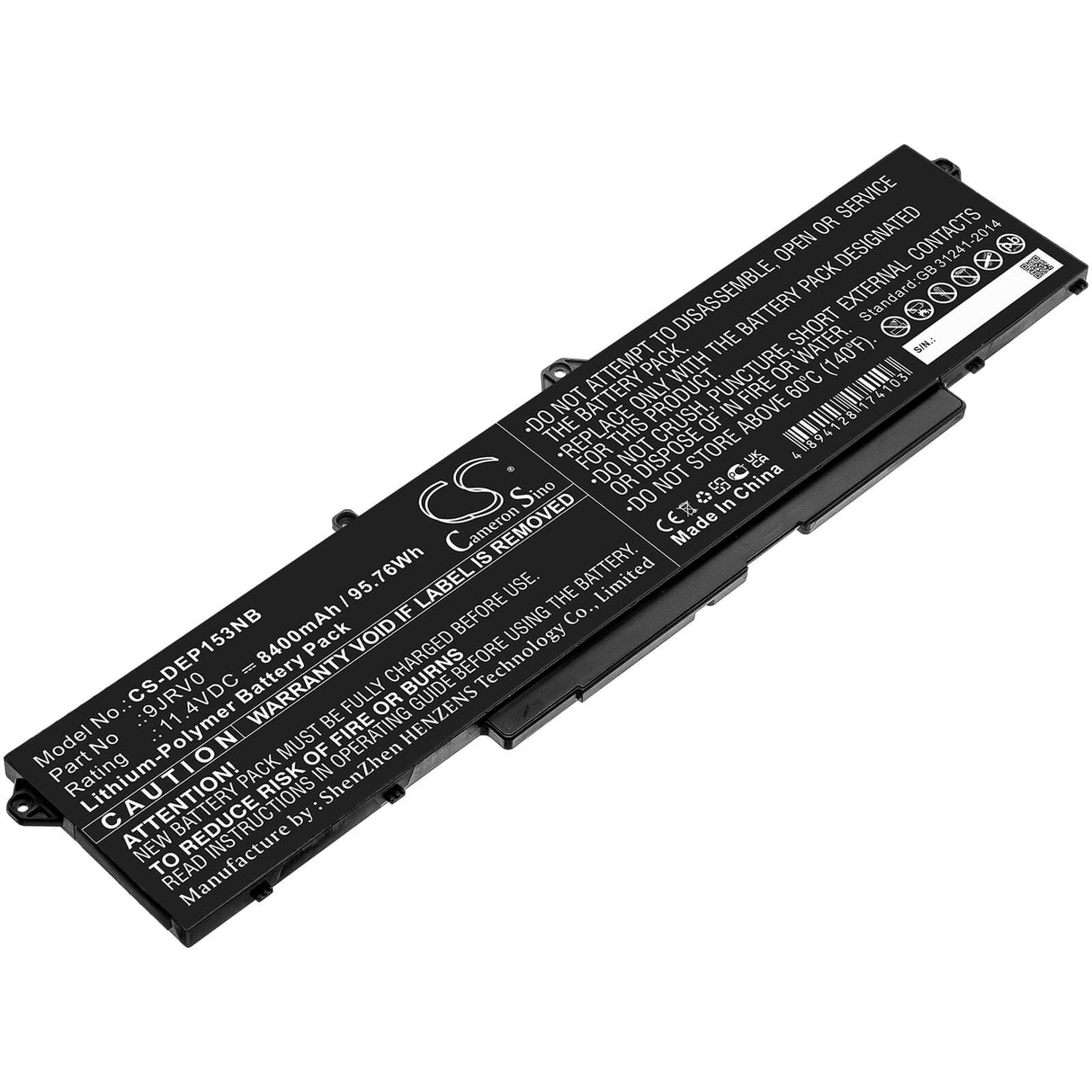11.4v, 8400mah, Li-polymer Battery Fit's Dell, Precision 15 3561, 95.76wh Notebook, Laptop Cameron Sino Technology Limited