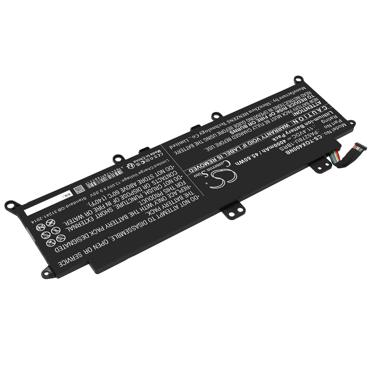 11.4v, Li-ion, 4000mah, Battery Fits Toshiba, Portege X30, Portege X30-d, 45.60wh Notebook, Laptop Cameron Sino Technology Limited