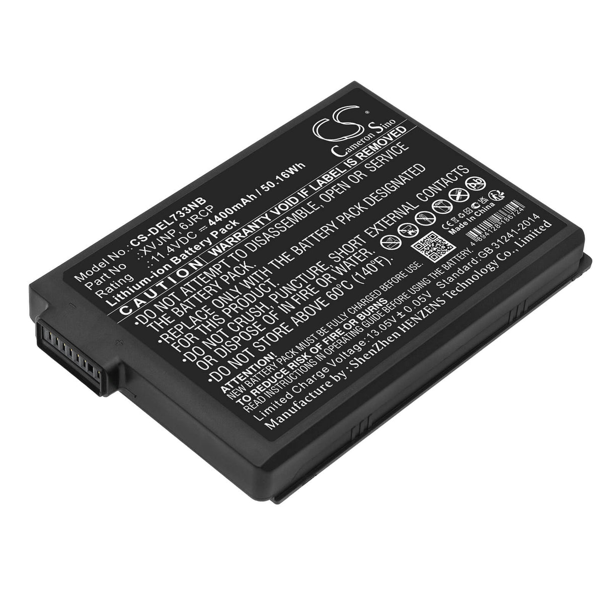11.4v, Li-ion, 4400mah, Battery Fits Dell, Latitude 5430 Rugged, Latitude 7330 Rugged, 50.16wh Notebook, Laptop Cameron Sino Technology Limited
