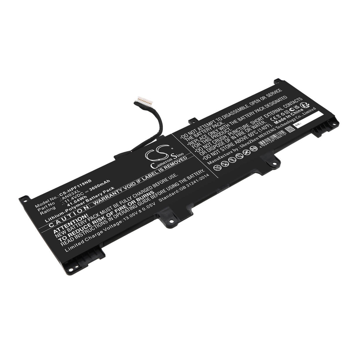 11.4v, Li-polymer, 3600mah, Battery Fits Hp, Pro X360 Fortis 11 G9, Pro X360 Fortis 11 Inch G9 Not, 41.04wh Notebook, Laptop Cameron Sino Technology Limited