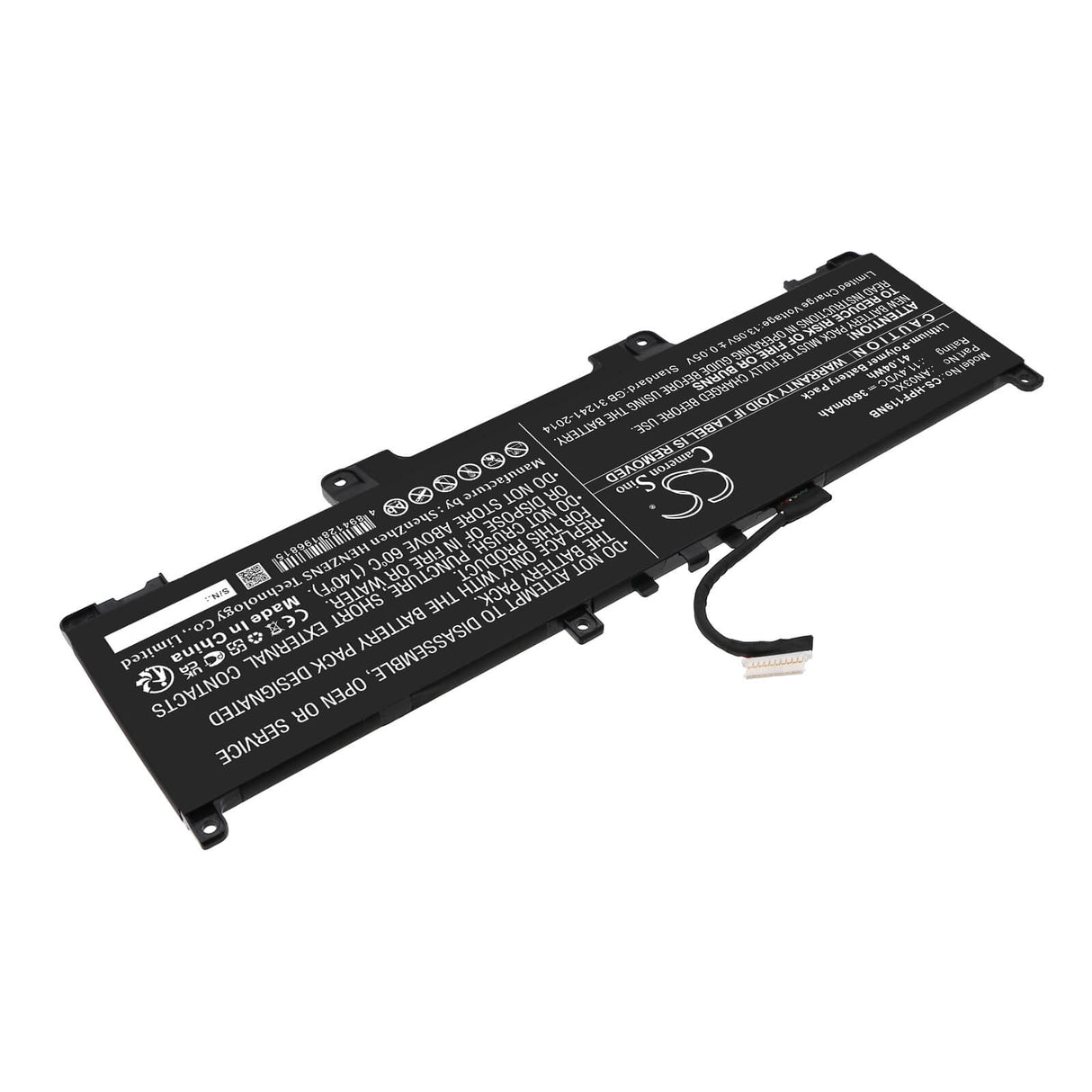 11.4v, Li-polymer, 3600mah, Battery Fits Hp, Pro X360 Fortis 11 G9, Pro X360 Fortis 11 Inch G9 Not, 41.04wh Notebook, Laptop Cameron Sino Technology Limited